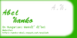 abel wanko business card